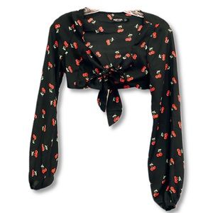 NastyGal Cherry Cropped Top